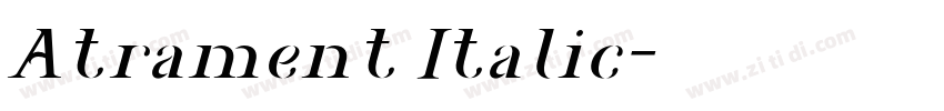 Atrament Italic字体转换